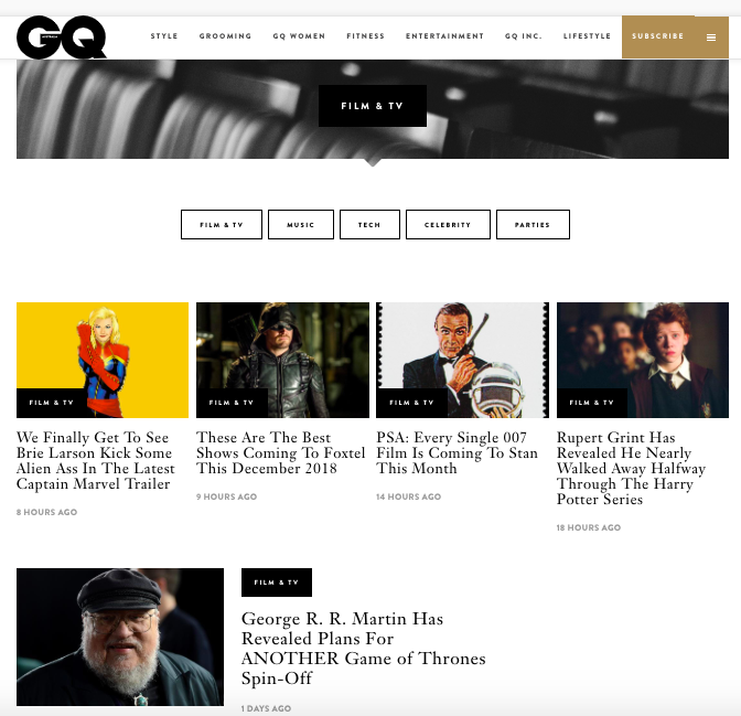 GQ hub page