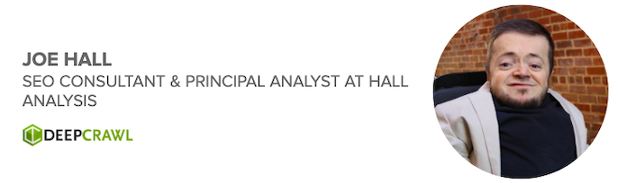 Joe Hall, SEO Consultant at Hall Analysis