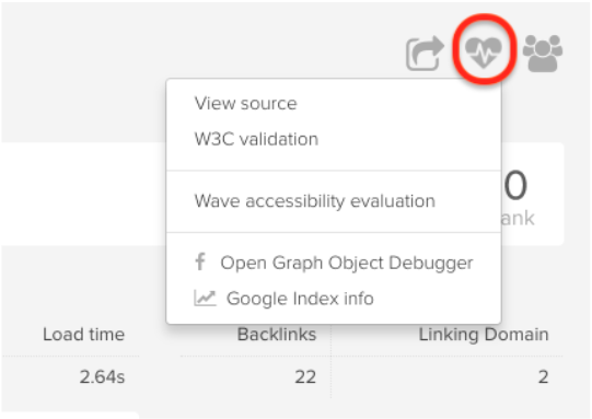 DeepCrawl accessibility options