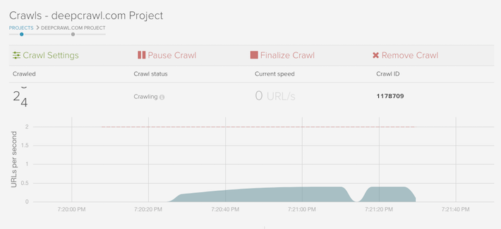 crawl in progress