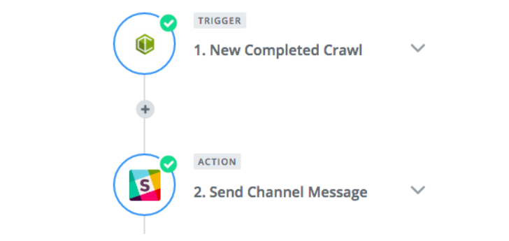 Creating a Zap with DeepCrawl and Slack