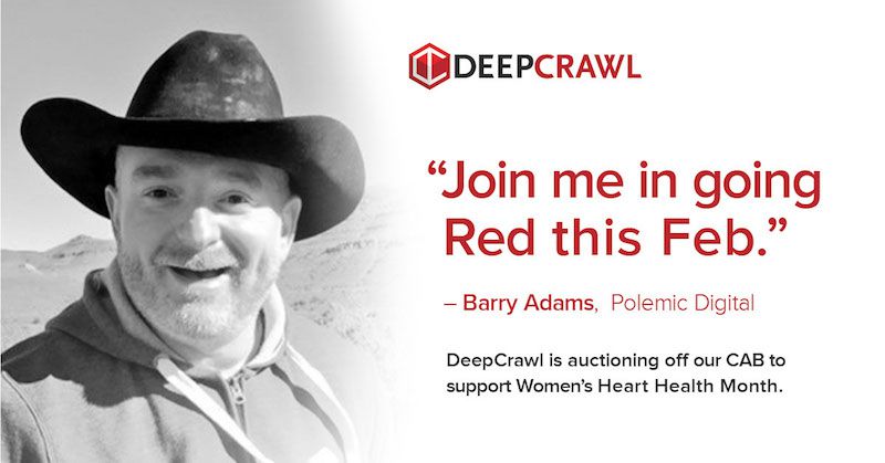 Barry Adams in DeepCrawl's Go Red campaign