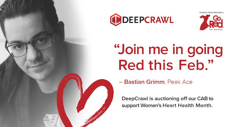 Bastian Grimm in DeepCrawl's Go Red campaign