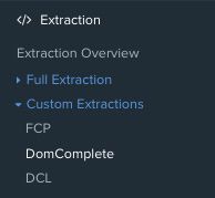 Screenshot of the custom extraction reports in DeepCrawl