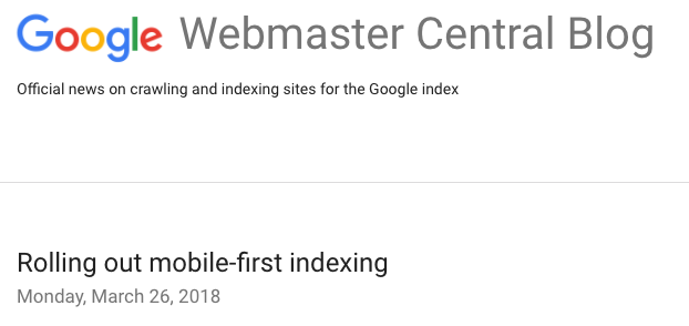 Google Webmaster Central blog published date