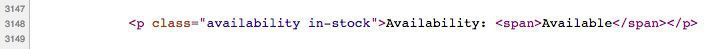 In stock messaging in source code