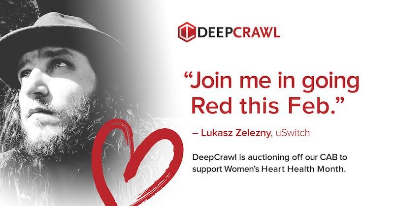 Lukasz Zelezny in DeepCrawl's Go Red campaign