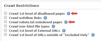Crawl restrictions
