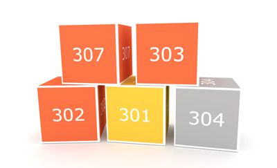 orange and yellow blocks representing 3xx redirects - a type of HTTP status code that sends a user to a different URL