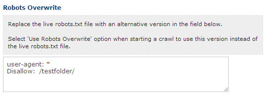 techinical audit robotrxt overwrite function DeepCrawl