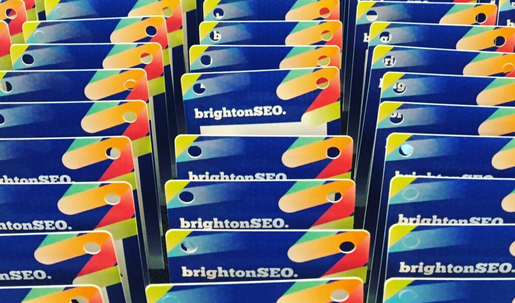 BrightonSEO name badges