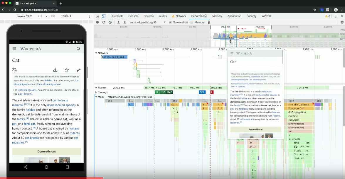 DevTools Performance Panel