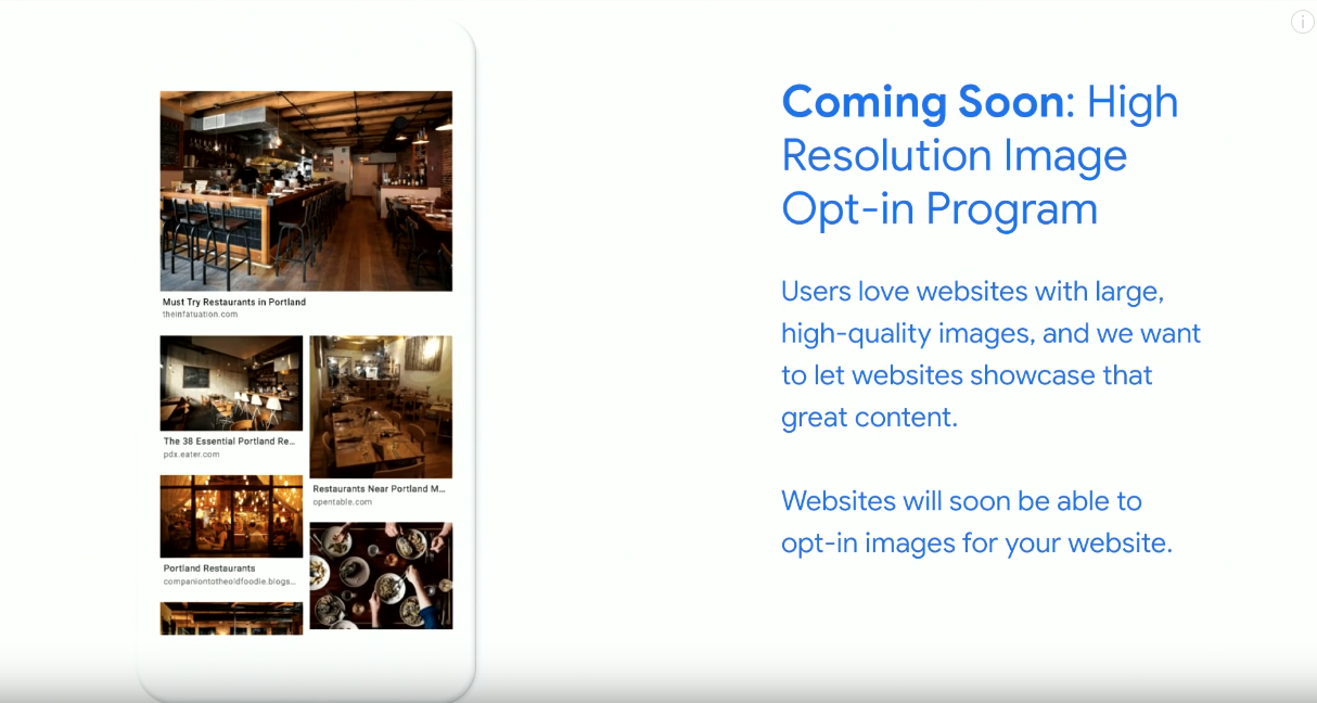 Google High res image program