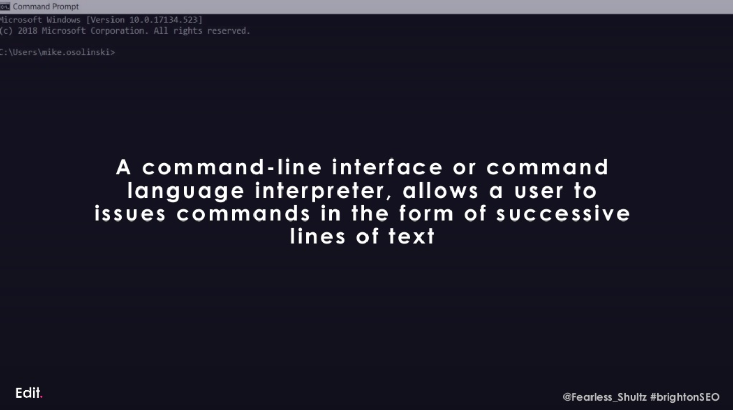 What is the command line