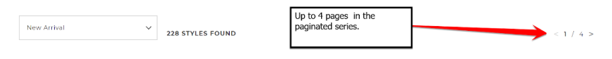 pagination with links