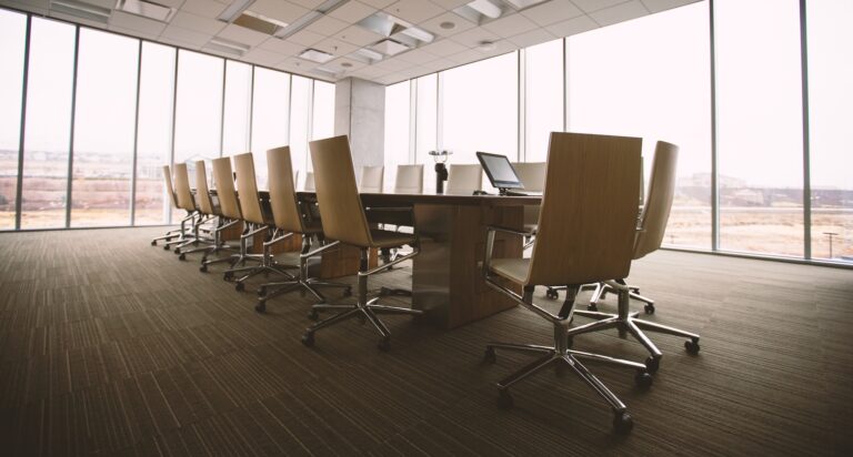 An empty boardroom