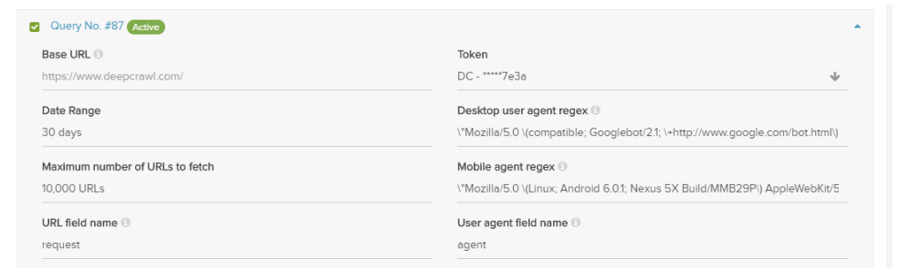 Query Builder Data Fields