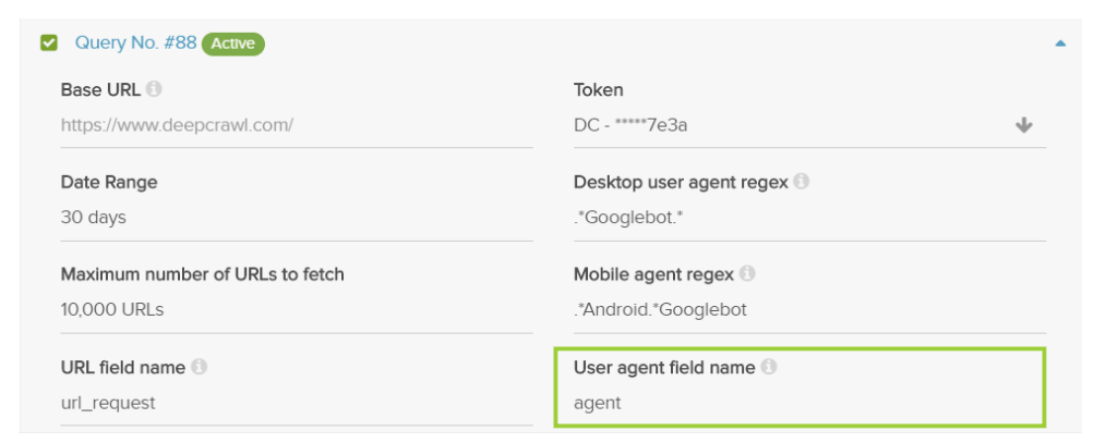 Query Build Agent Name Field