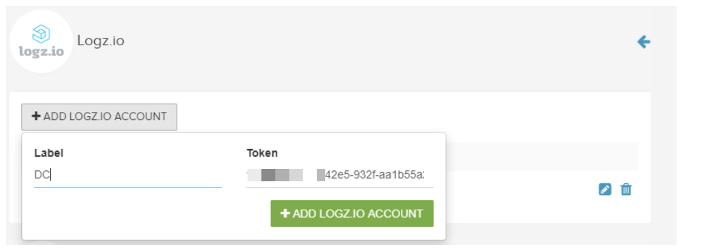 Add Logz.io API token to Lumar