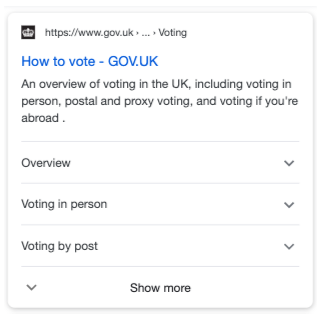 Gov.uk FAQ Markup