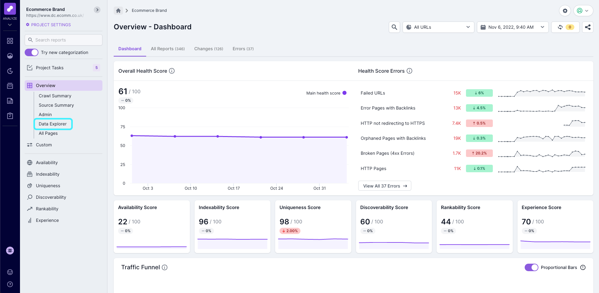 Lumar Analyze - Data Explorer