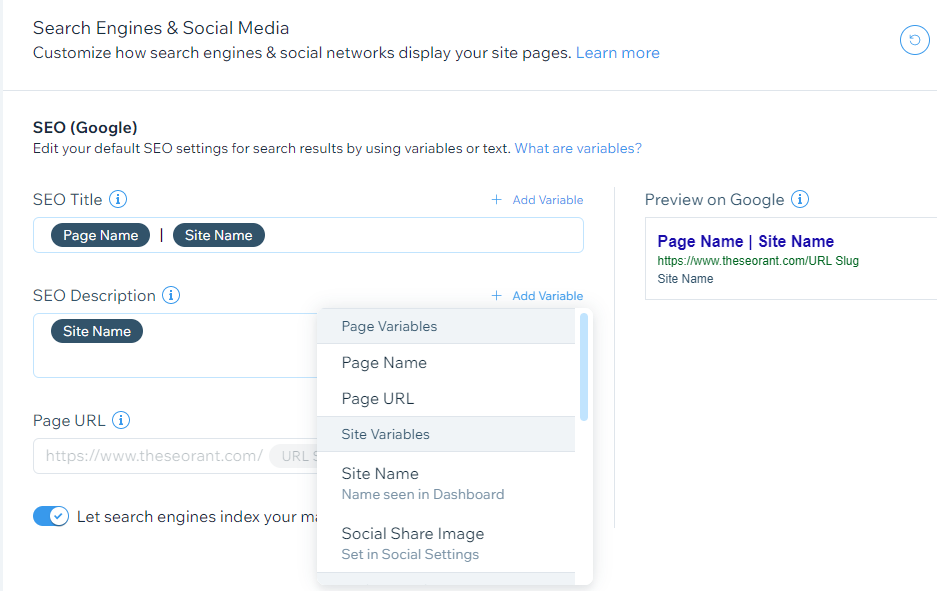 Setting title-tag & meta-description patterns for a site’s main pages