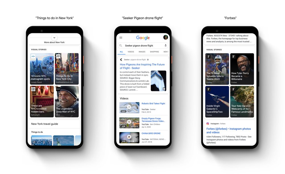 Google Web Stories screenshot