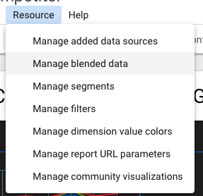 edit blended data resource
