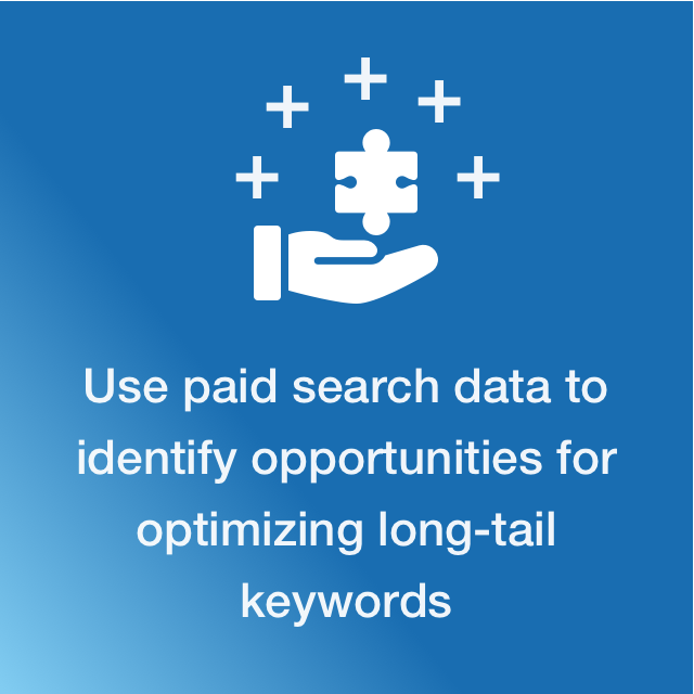 use paid search data to optimize for long-tail keywords