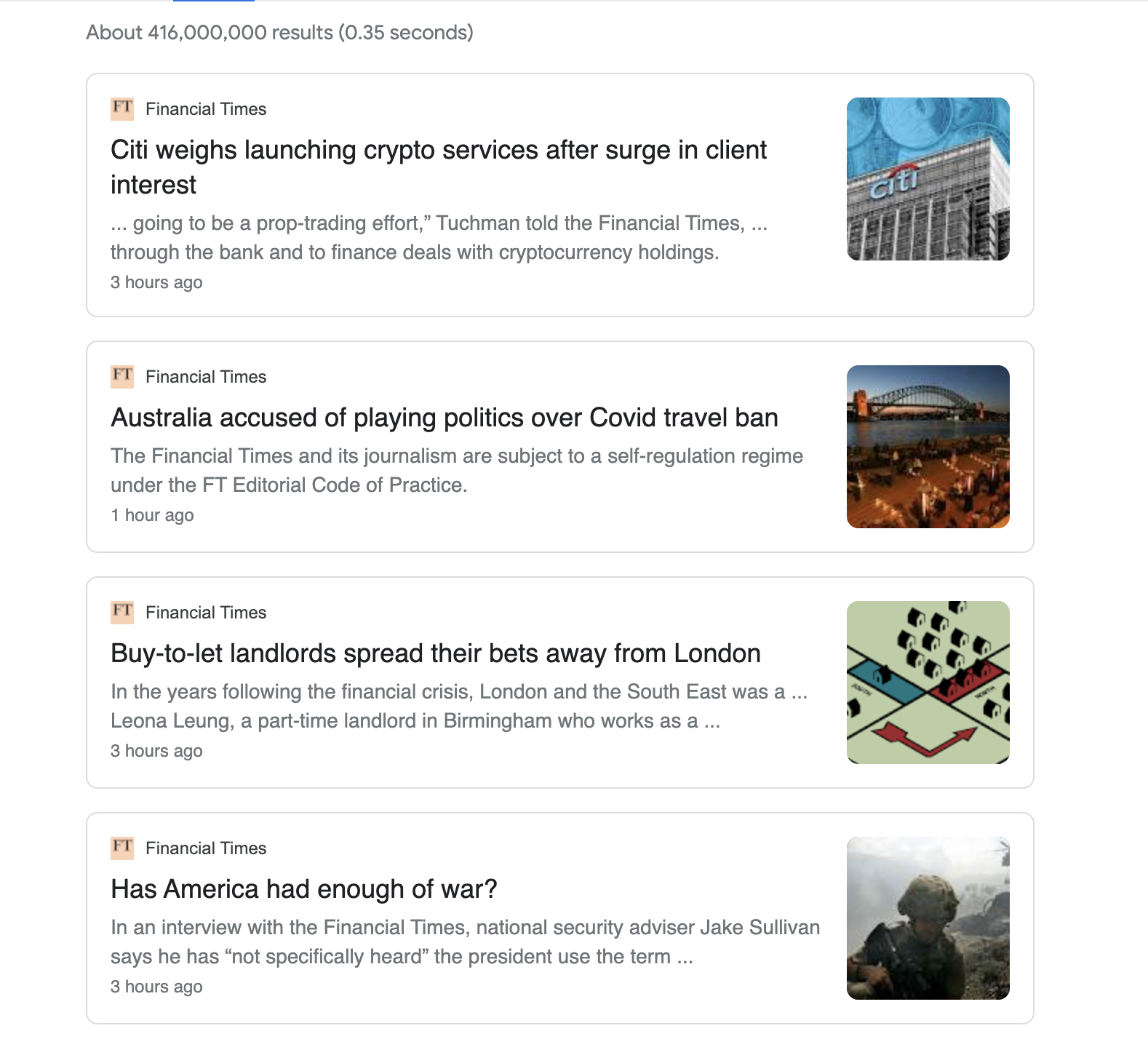 Financial Times Google News