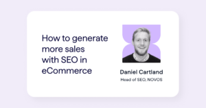 how to generate more sales with e-commerce SEO