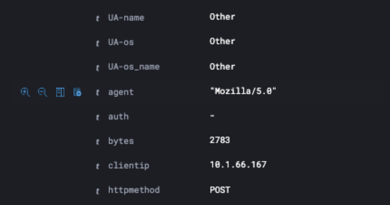 Logz.io log file - find the user agent