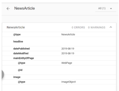 NewsArticle structured data on AMP page version does not match non-AMP page schema