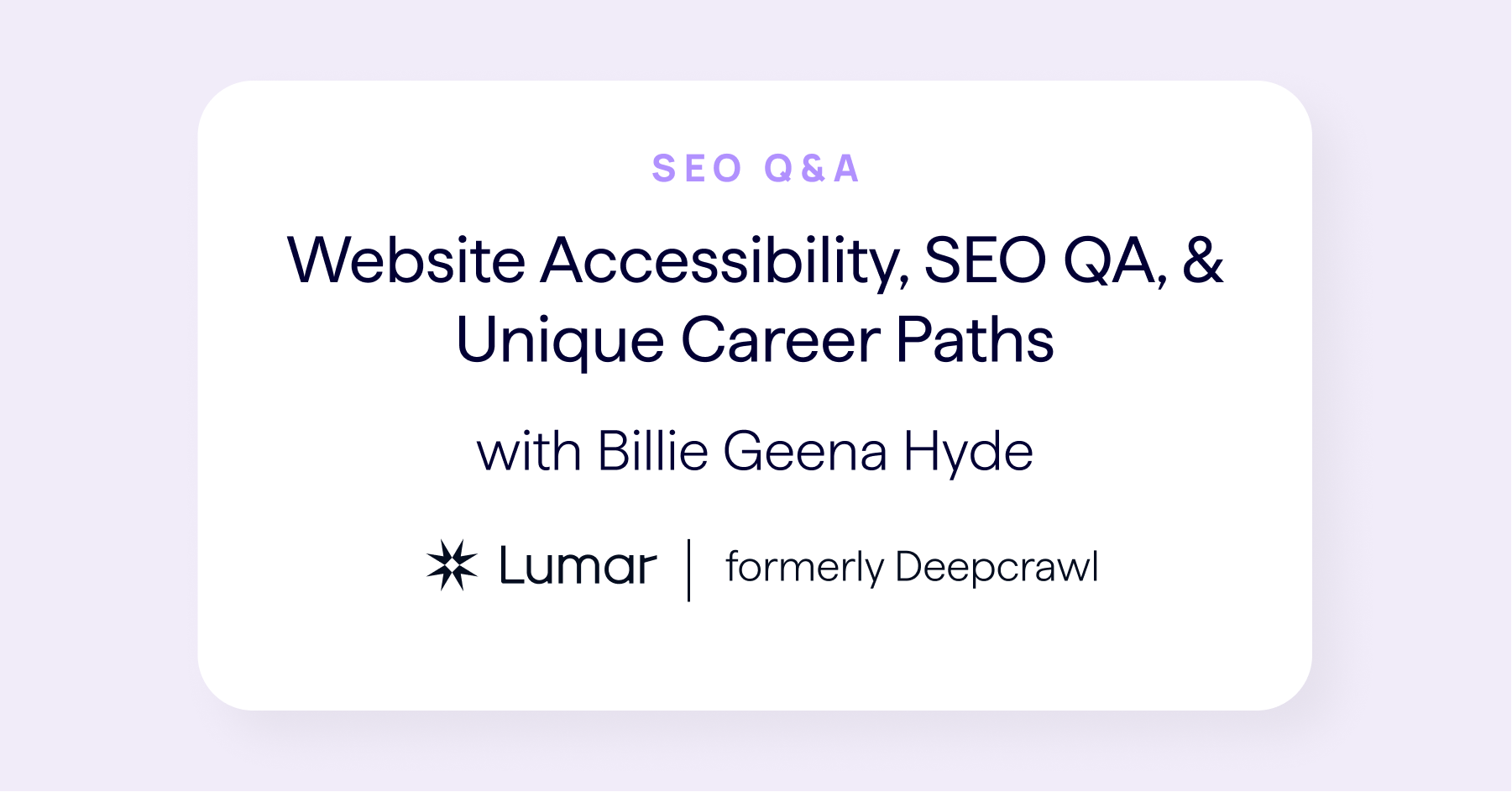 SEO interview about website accessibility and SEO quality assurance testing