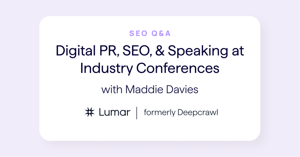 SEO interview about digital pr, seo, and speaking at industry conferences