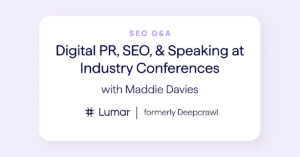 SEO interview about digital pr, seo, and speaking at industry conferences