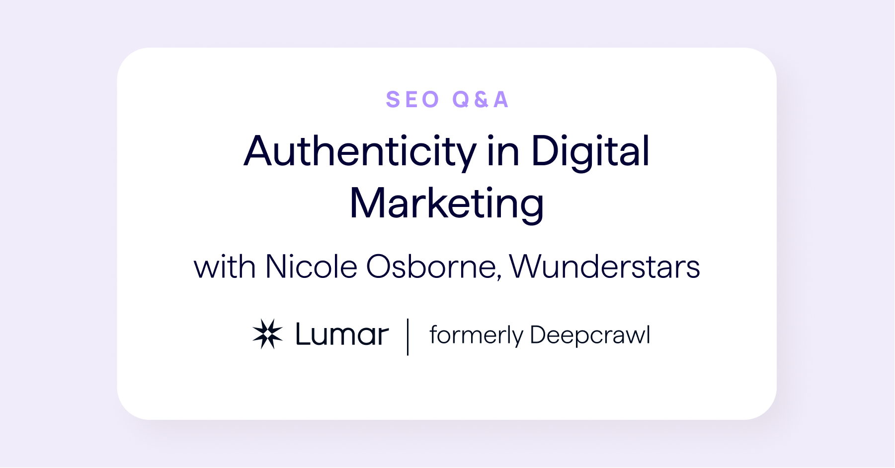 SEO interview - authenticity in digital marketing