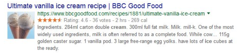 BBC Good Food rich snippet