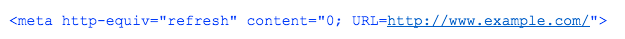 meta redirect example