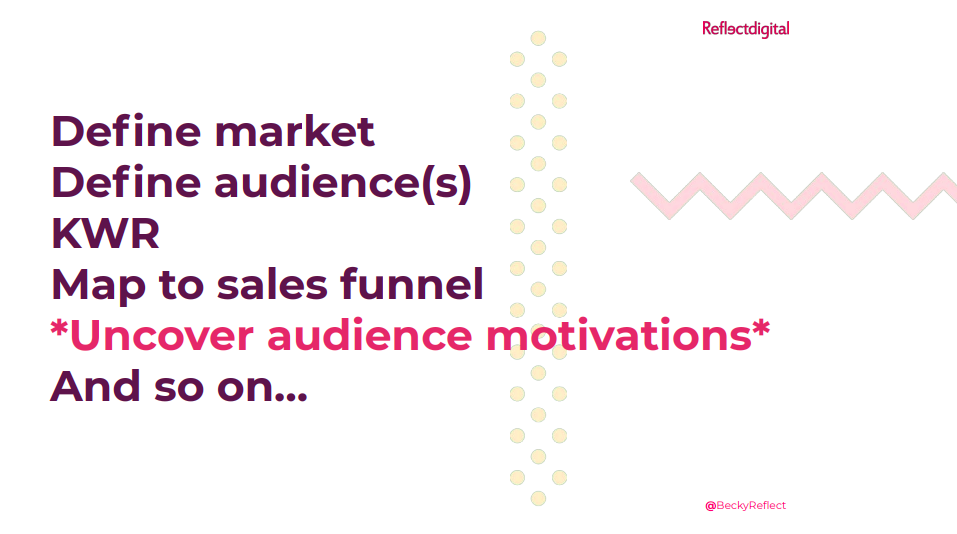 Uncover audience motivations