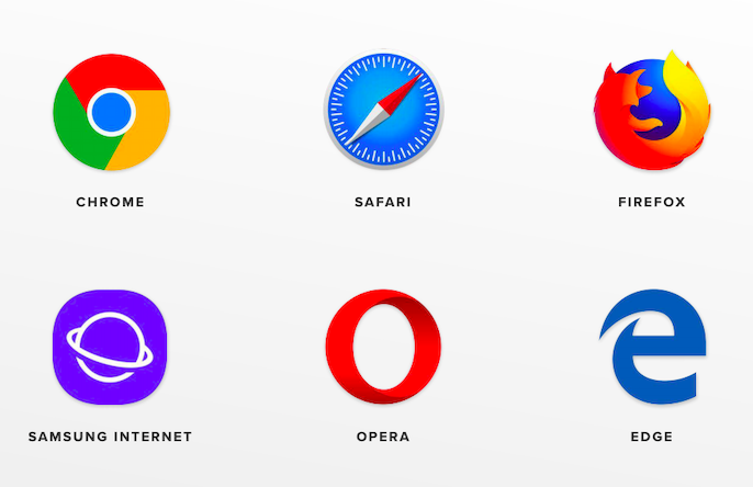 Logos of the different browsers