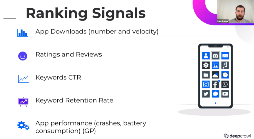 app store and google play ranking signals