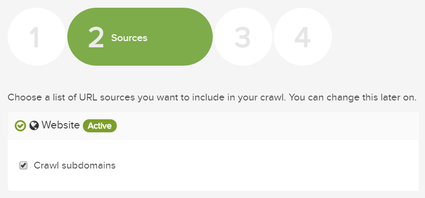 dc2 crawl setup crawl subdomains