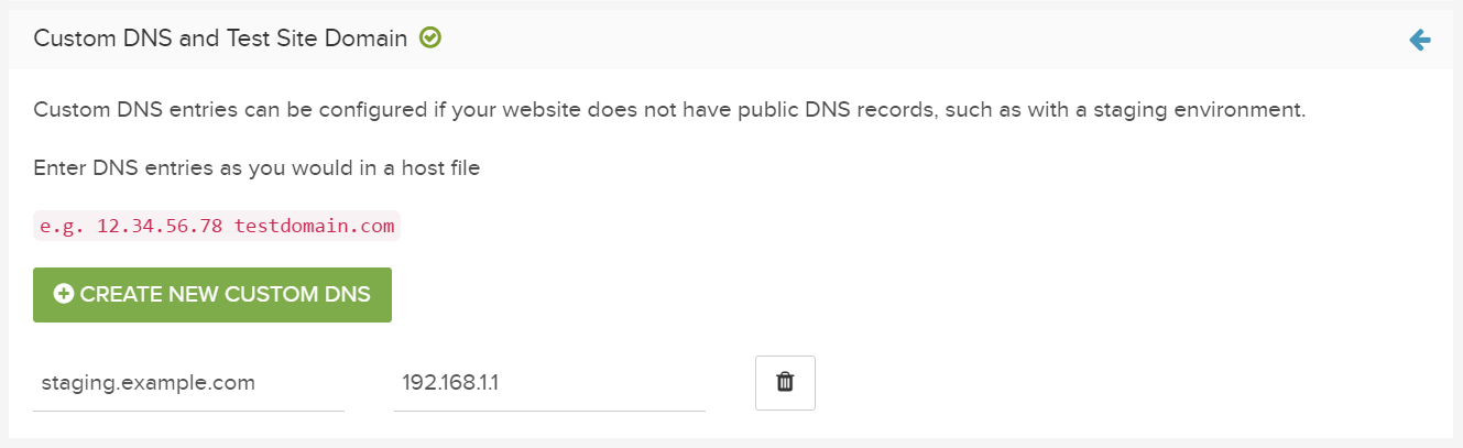 dc2 crawl setup test site custom dns