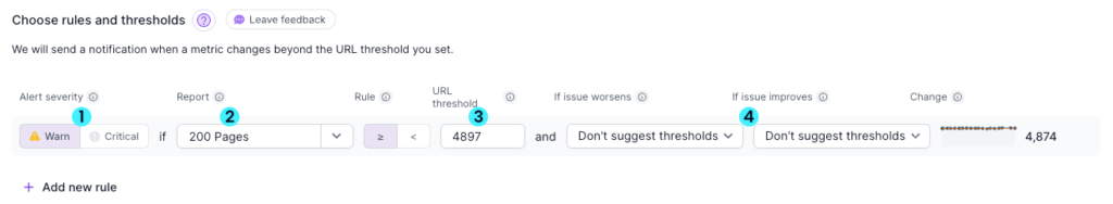 Monitor - New alert settings