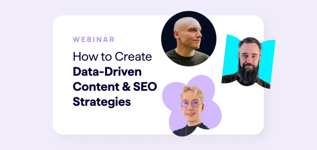 Webinar on how to create data-driven SEO and website content strategies