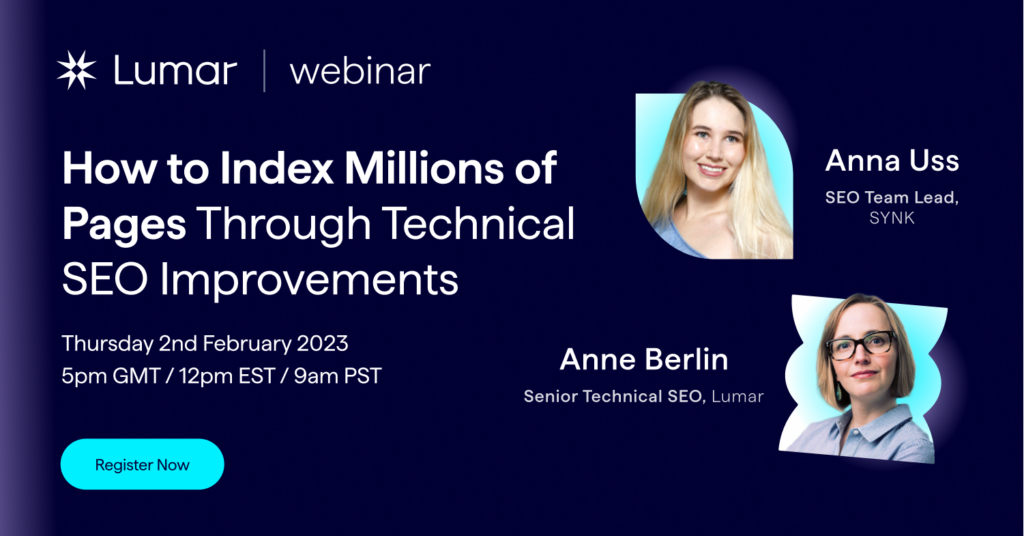 register for upcoming webinar on page indexing with technical seo strategies