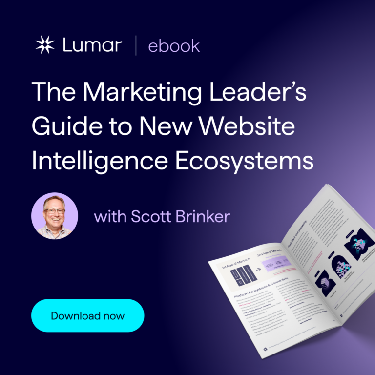 new Lumar eBook with Scott Brinker, MarTech expert - Guide to Website Intelligence Ecosystems