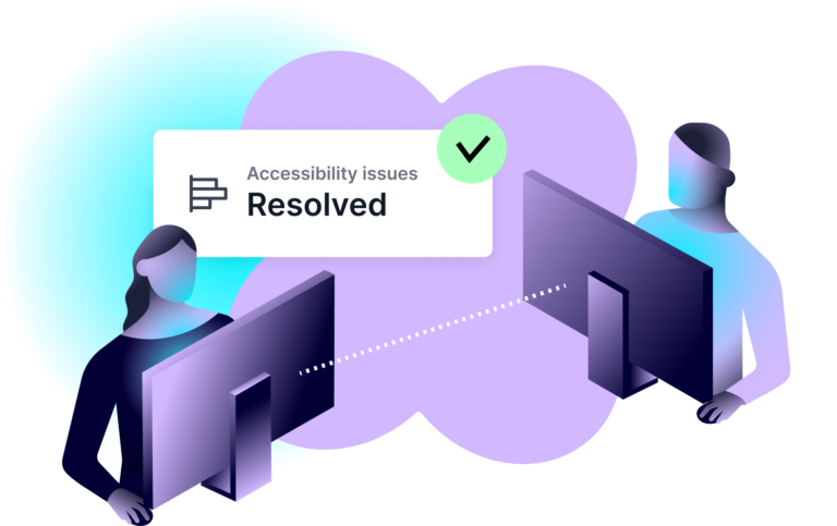 Graphical representation of resolved website accessibility issues in the Lumar Platform.