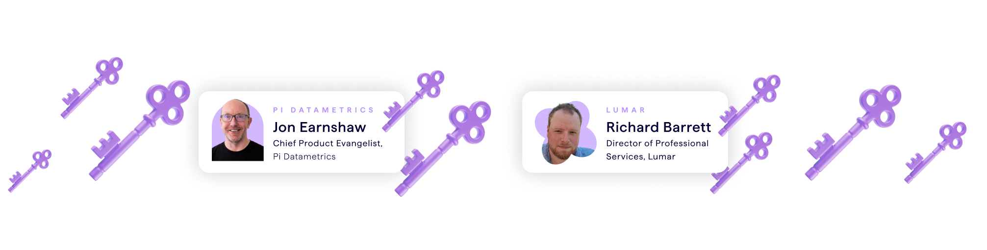 Blog header showing images of the SEO expert speakers for this webinar. Photos of Jon Earnshaw of Pi Datametrics and Richard Barrett of Lumar.